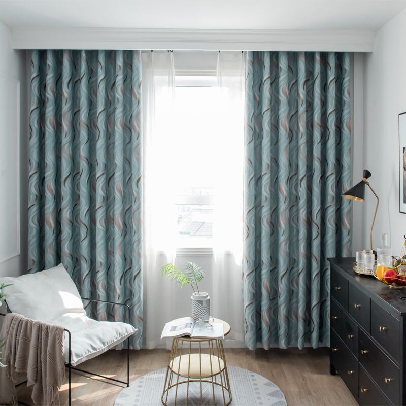

Wave Pattern Single Panel Curtain, Multicolor