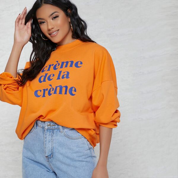 

Neon Creme De La Creme Graphic Sweater, Orange
