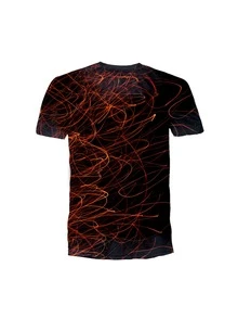 Camiseta con estampado de dibujos 3D - Negro - Ver 2