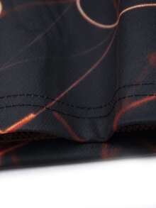 Camiseta con estampado de dibujos 3D - Negro - Ver 3