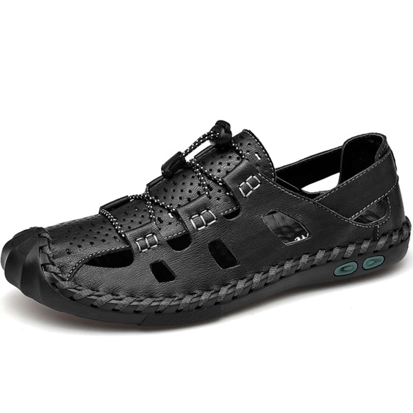 

Men Drawstring Decor Sandals, Black