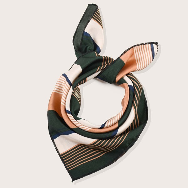 

Striped Print Bandana, Multicolor