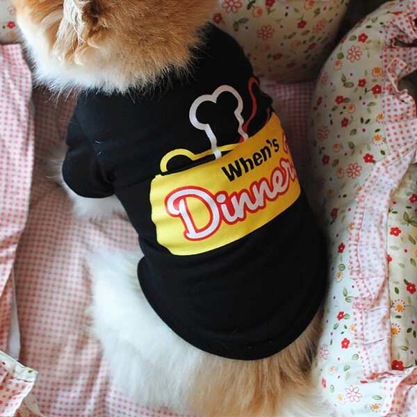 

Letter Graphic Pet Tee, Black