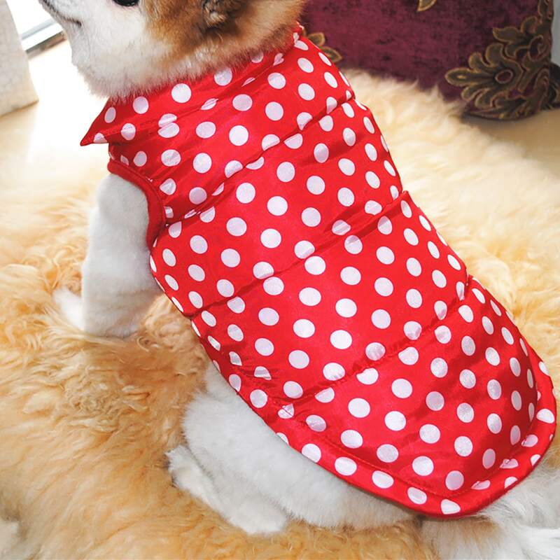 

Polka Dot Pet Coat, Red