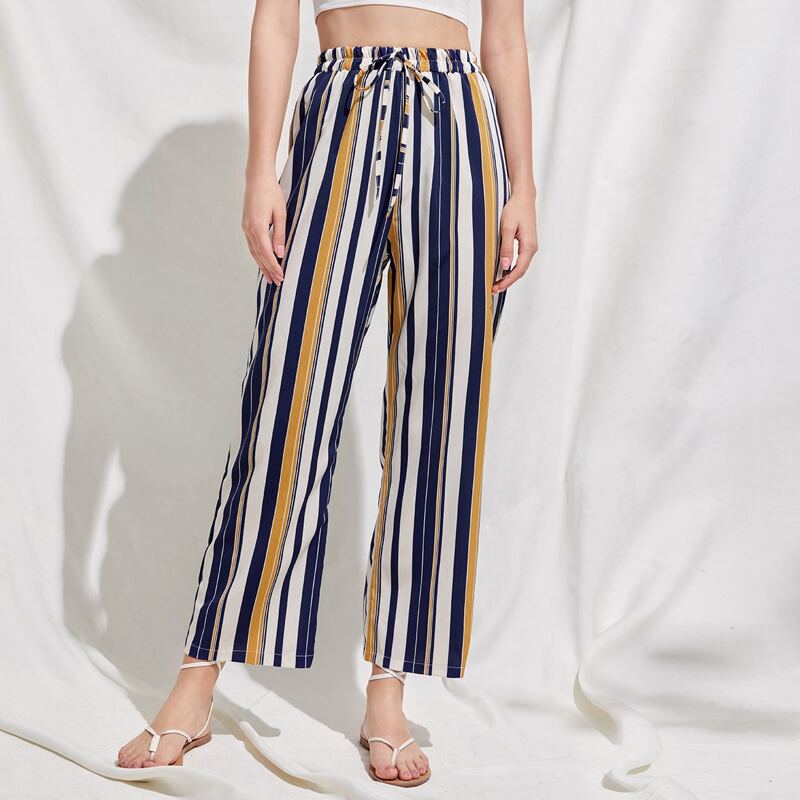 

Striped Straight Leg Pants, Multicolor