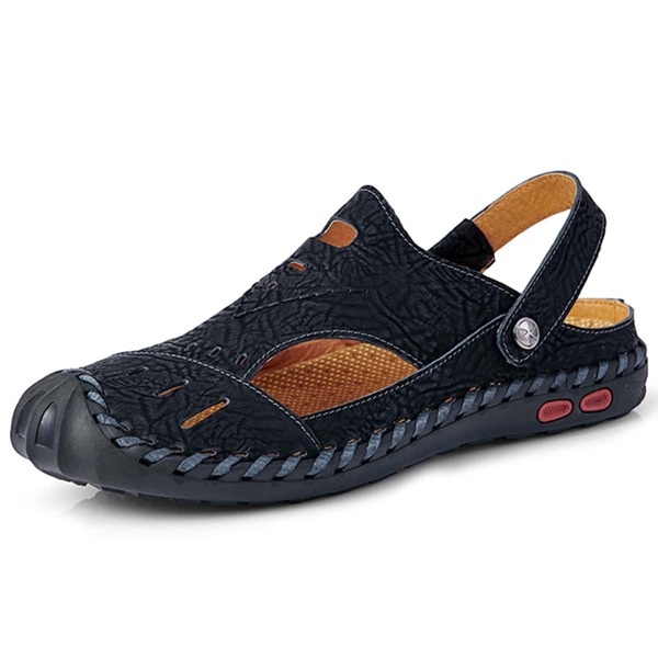 

Men Cut-out Slingback Sandals, Black