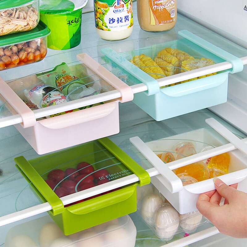 

1pc Random Color Refrigerator Storage Box, Multicolor