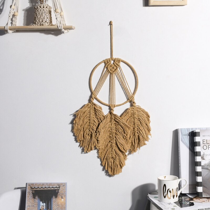 

Braided Leaf Wall Hanging, Brown