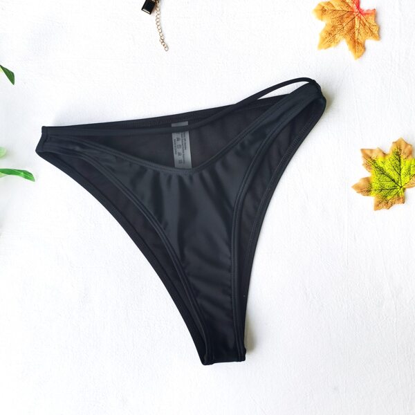 

Cut-out High Cut Bikini Panty, Black