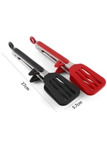 1pc Màu ngẫu nhiên 9 inch Kẹp thực phẩm - Nhiều màu - Xem 3