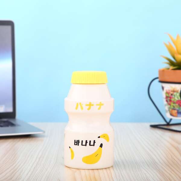 

1pc Milk Bottle Shaped Water Bottle, Yellow