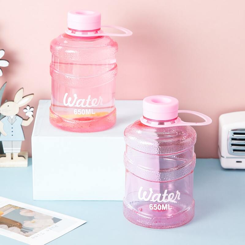 

1pc Bucket Shaped Water Bottle, Pink