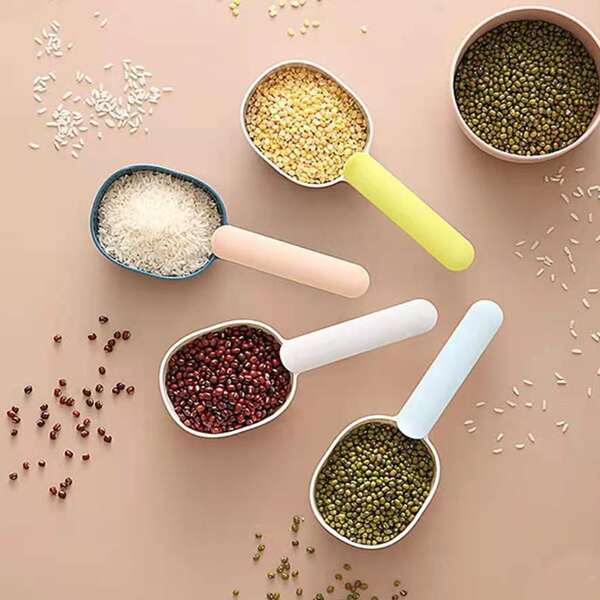

1pc Random Color Plastic Grain Spoon, Multicolor