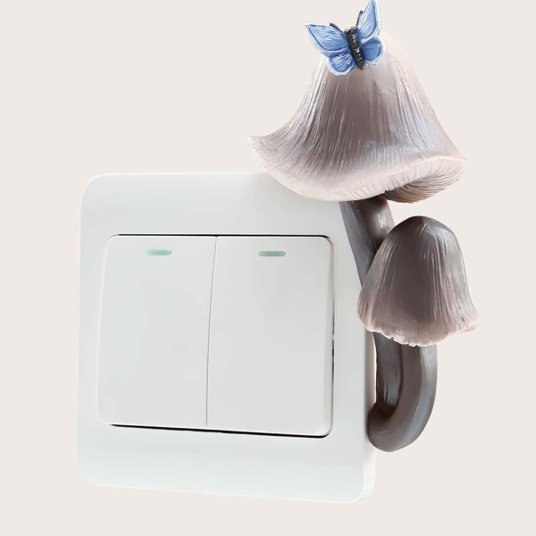 

1pc Mushroom Design Switch Sticker, Multicolor