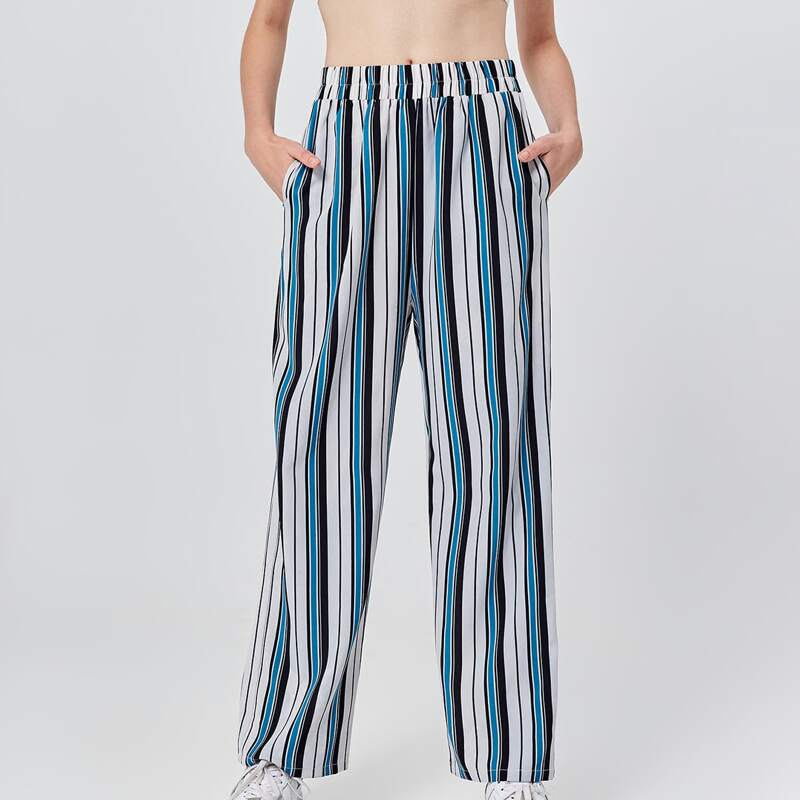 

Striped Straight Leg Pants, Multicolor