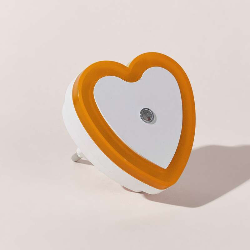 

1pc Heart Shaped Night Light, White
