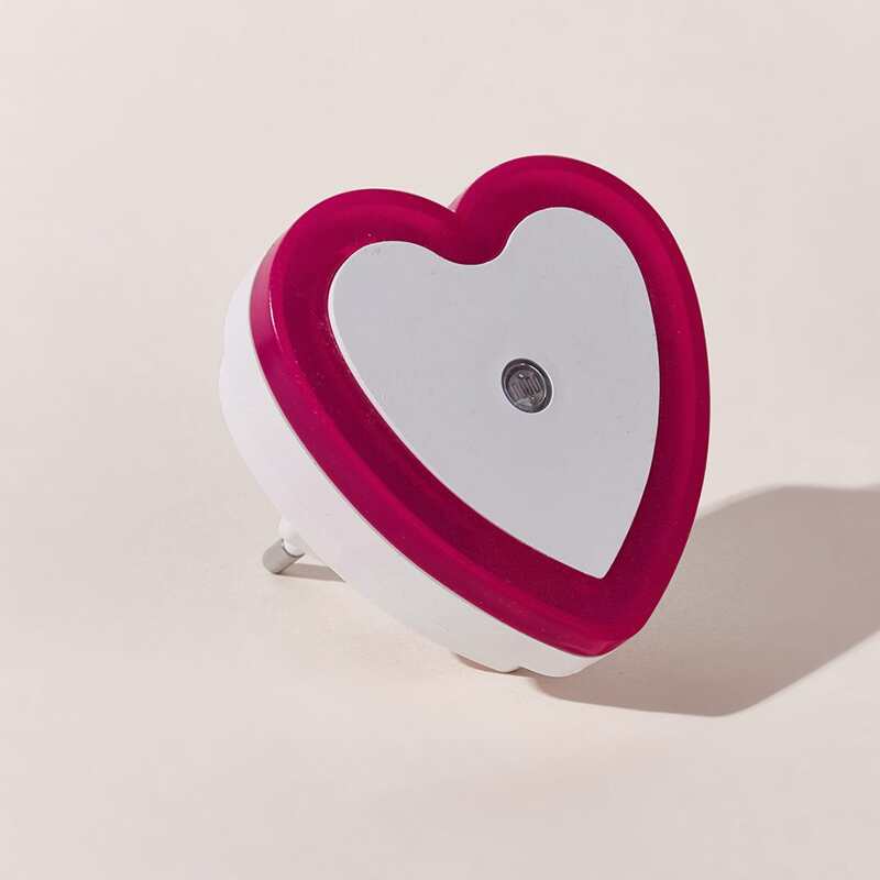 

1pc Heart Shaped Night Light, White