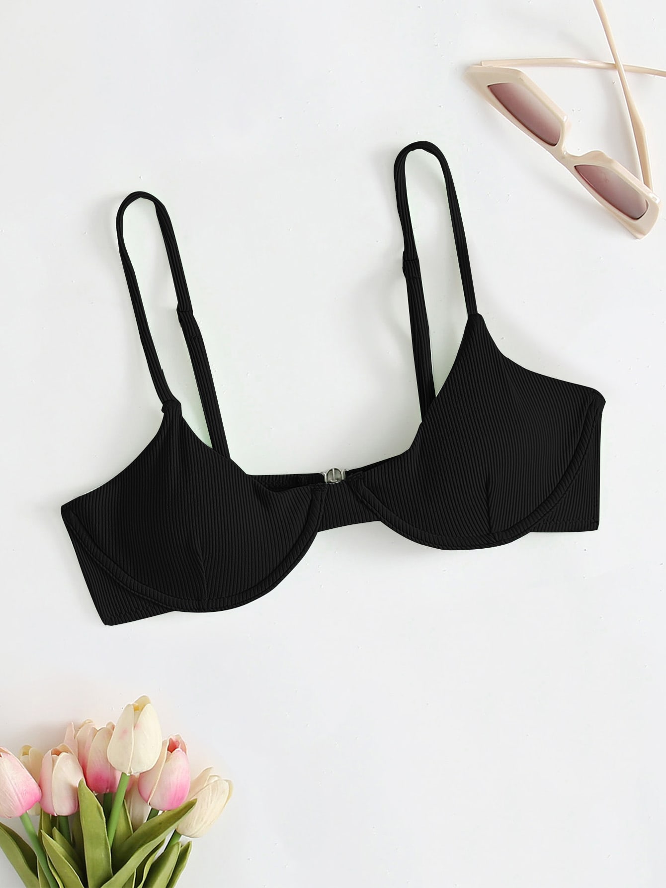 Rib underwire bikini Top