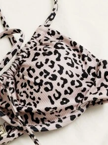 SHEIN Swim Áo bikini Báo Gợi cảm - Nhiều màu - Xem 4