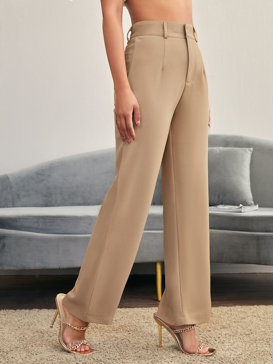 Solid Straight Leg Pants In Fall/Winter