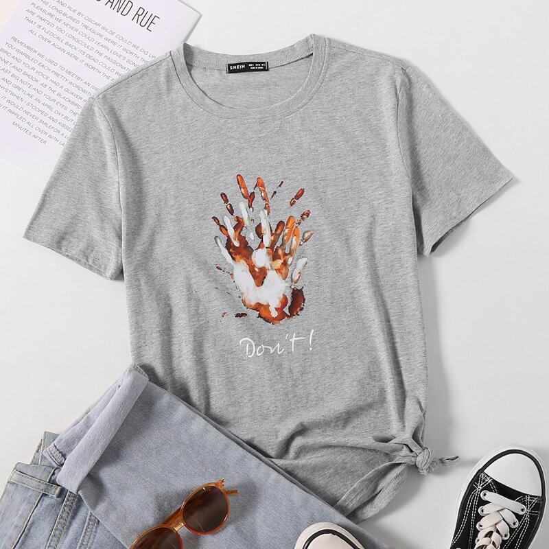 

Letter Graphic Tee, Light grey
