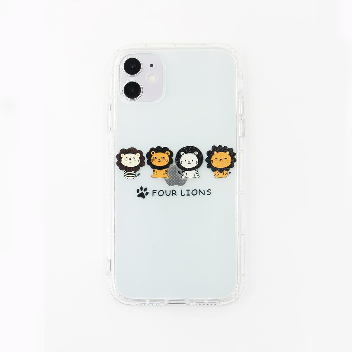 

Cartoon Lion Print Clear iPhone Case