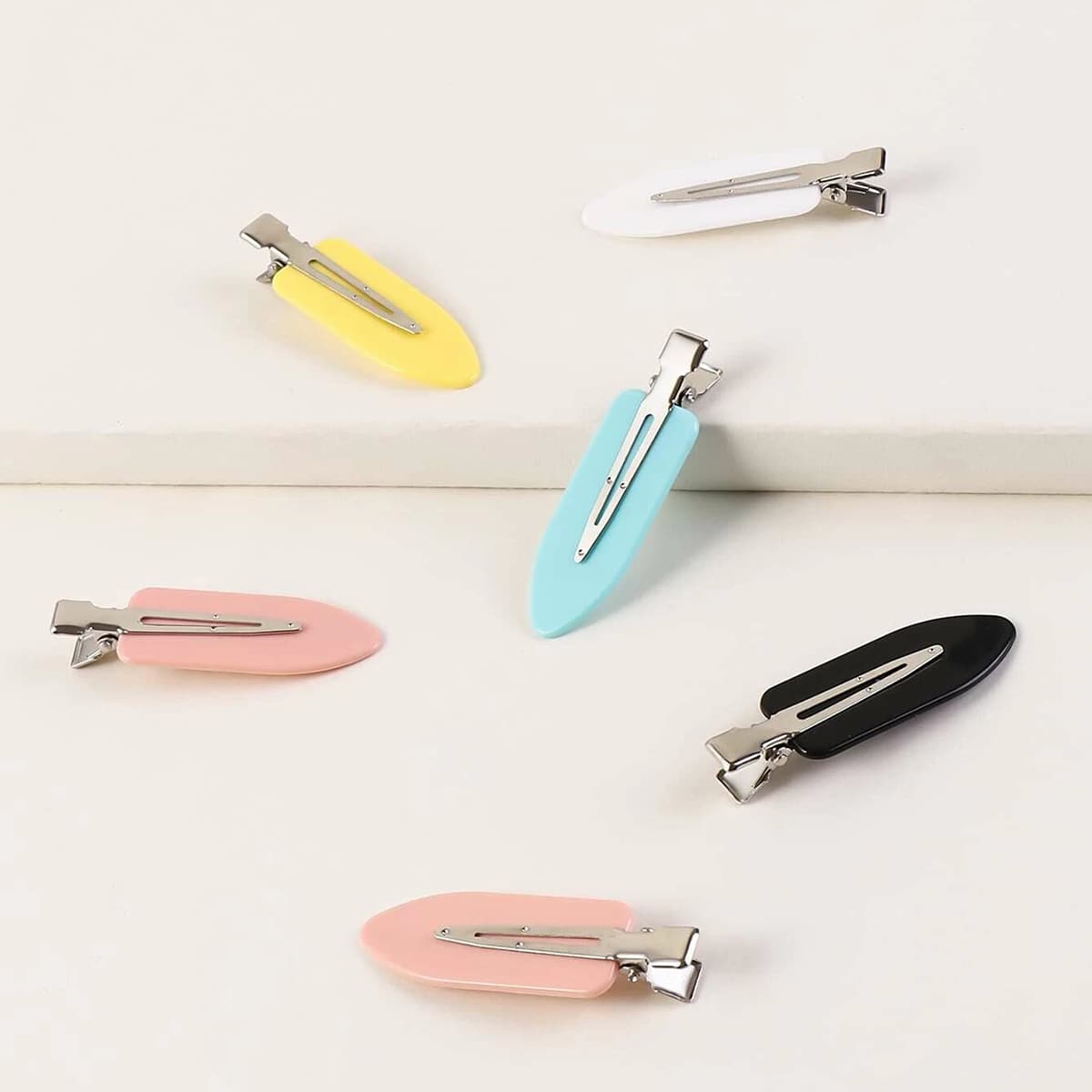 

6pcs Seamless Hair Clip, Multicolor