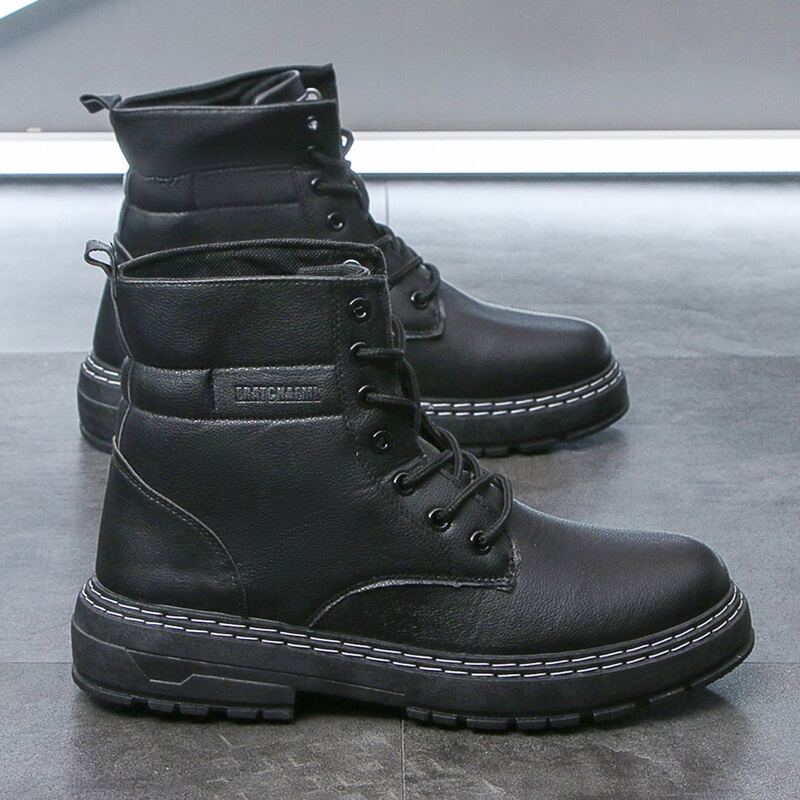 

Guys Lace Up Front Combat Boots, Black