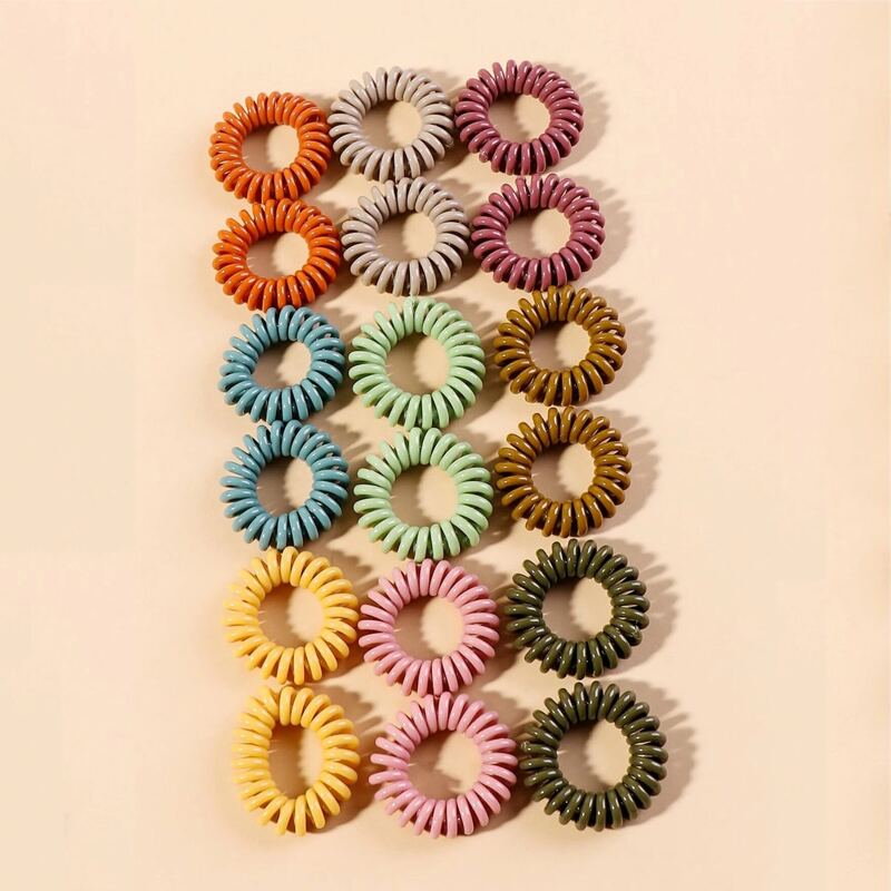 

18pcs Colorful Coil Hair Tie, Multicolor