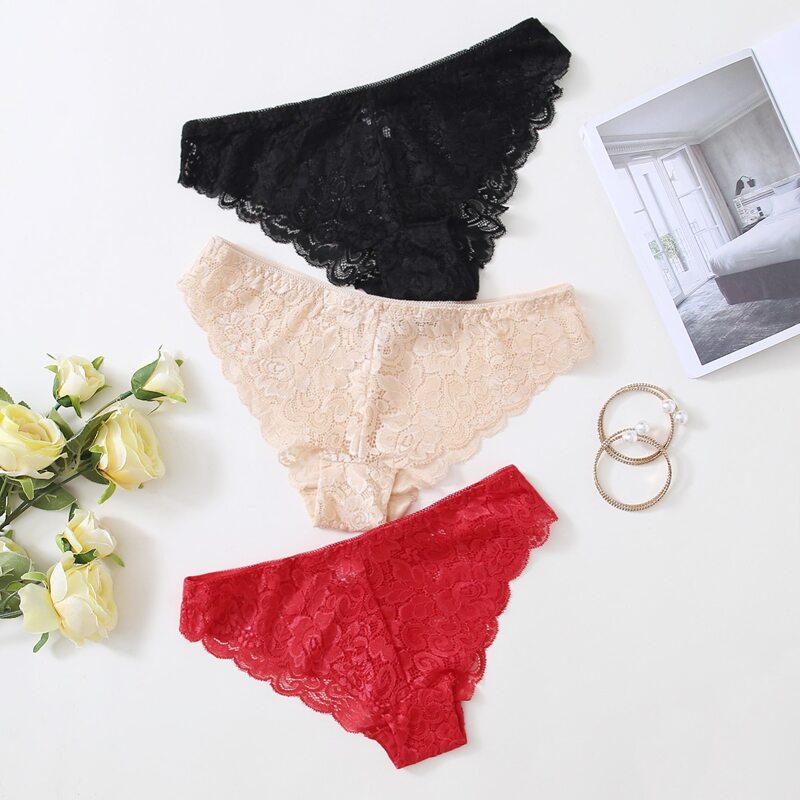 

3pack Lace Panty Set, Multicolor