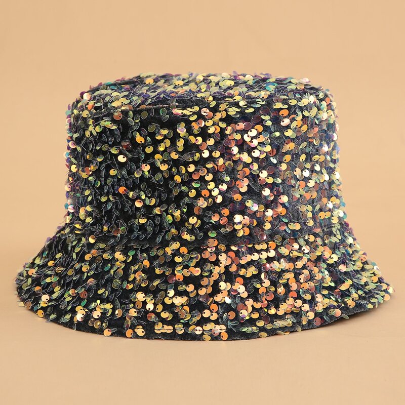 

Sequin Bucket Hat, Multicolor