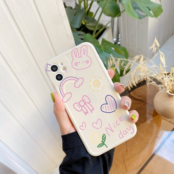 

Cartoon Rabbit iPhone Case, Multicolor