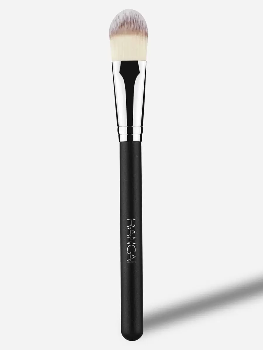 RANCAI 1支扁平眼部提亮化妆刷，适用于眼霜、遮瑕膏、定妆粉，可遮盖瑕疵、黑眼圈、眼袋，并完美晕染粉状和液状化妆品。这款多功能刷子可用作粉底刷、遮瑕刷、腮红刷、修容刷、古铜粉刷、散粉刷等。赠品 - 黑色 - 查看 1