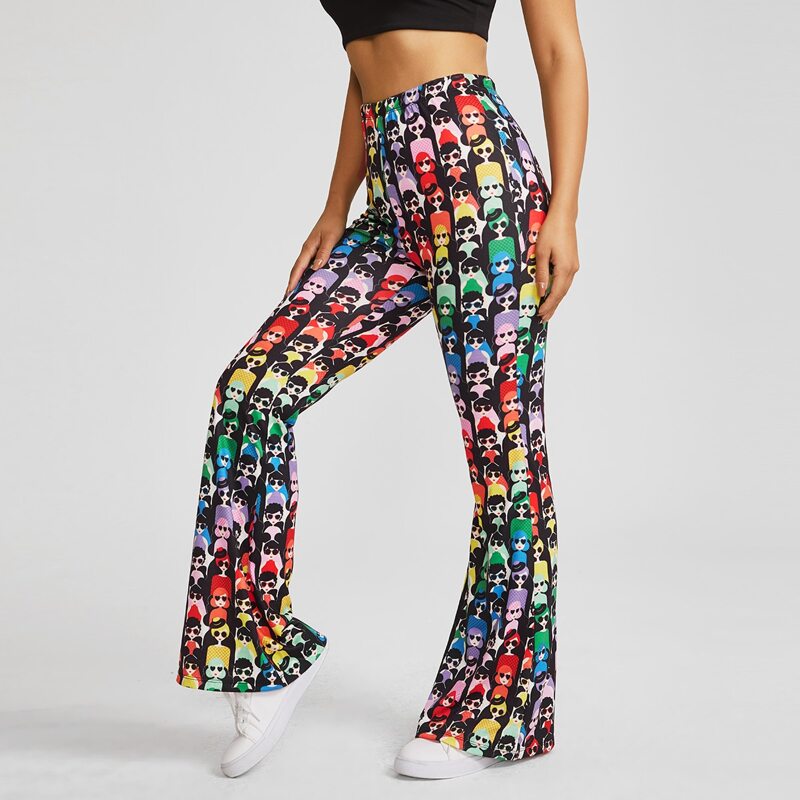 

Figure Graphic Flare Leg Pants, Multicolor