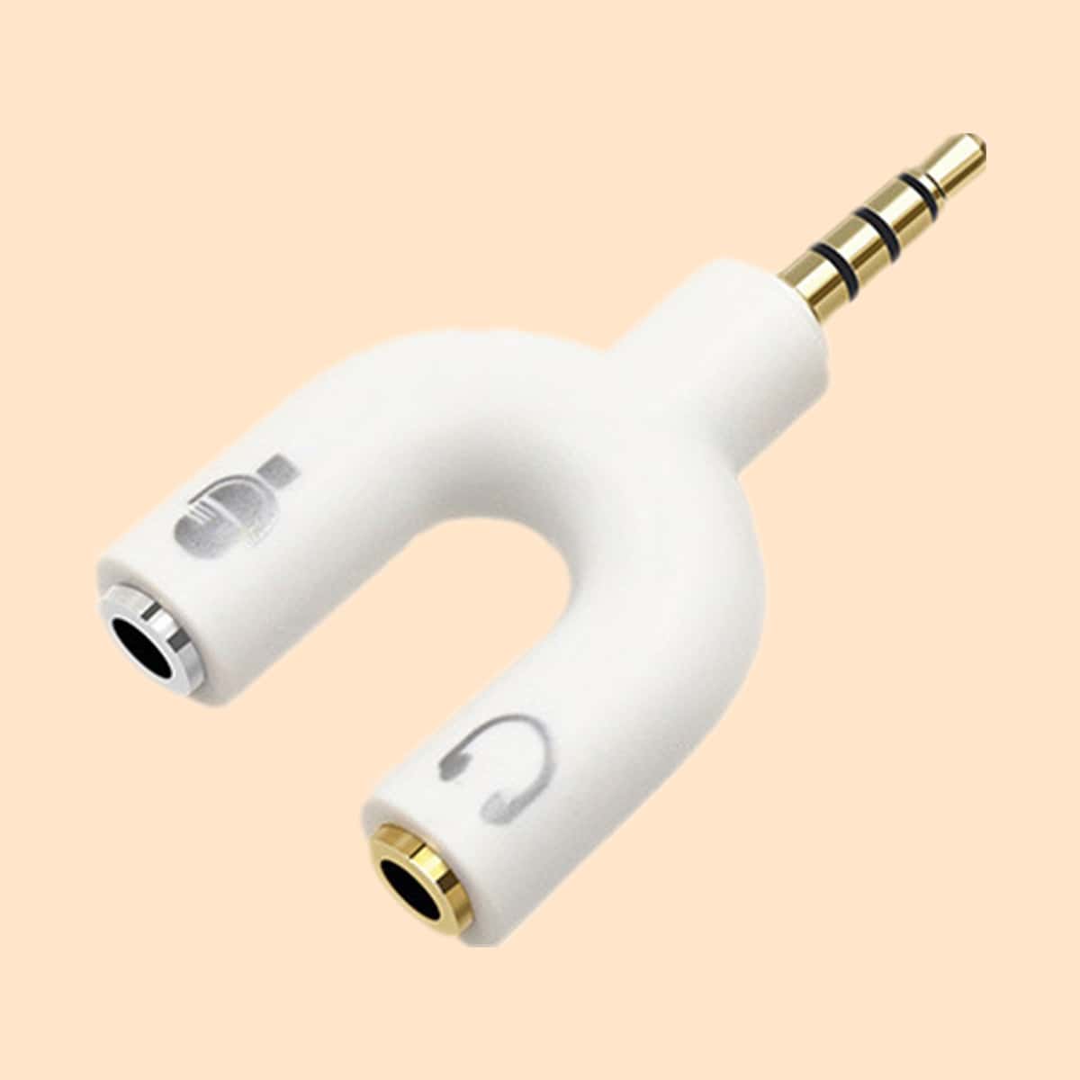 

1pc 3.5MM Audio Adapter, White
