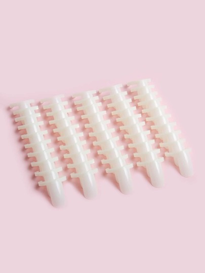 50入組天然假指甲練習技巧拋光彩色展示板樣品卡，用於美甲訓練DIY家庭沙龍