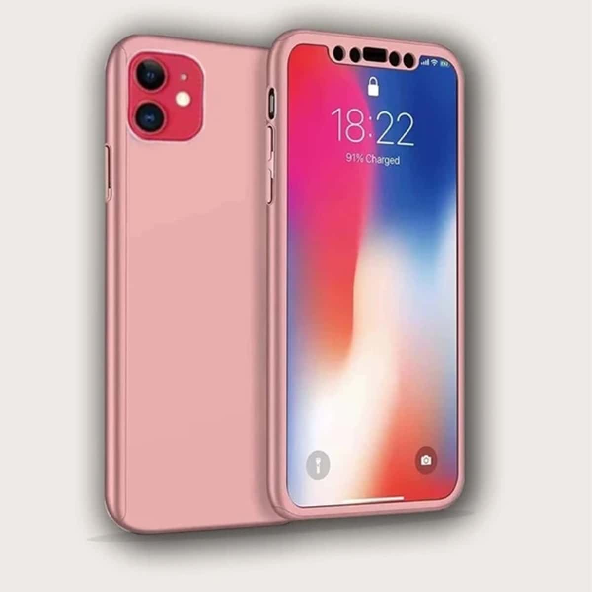 

Solid Full Cover iPhone Case, Baby pink