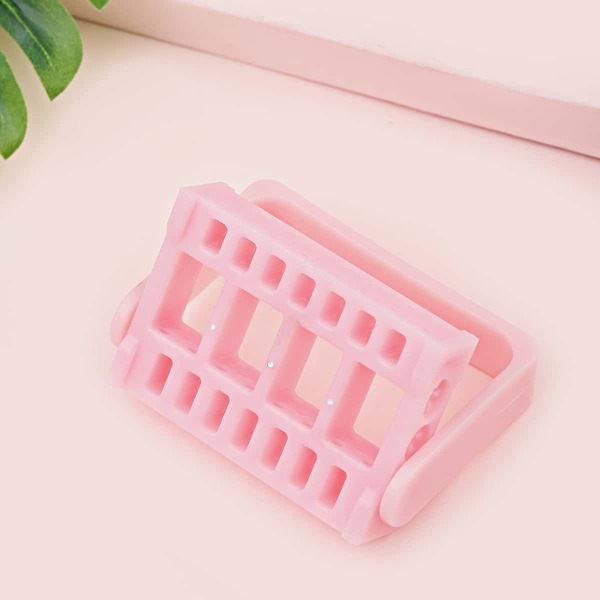 

16 Holes 2.35mm Nail Grinding Head Storage Box, Pink