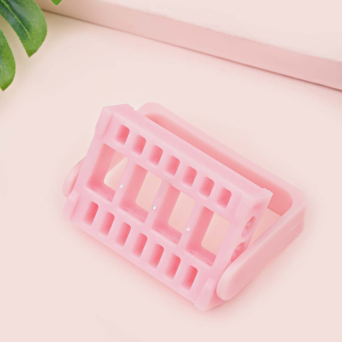 

16 Holes 2.35mm Nail Grinding Head Storage Box, Pink
