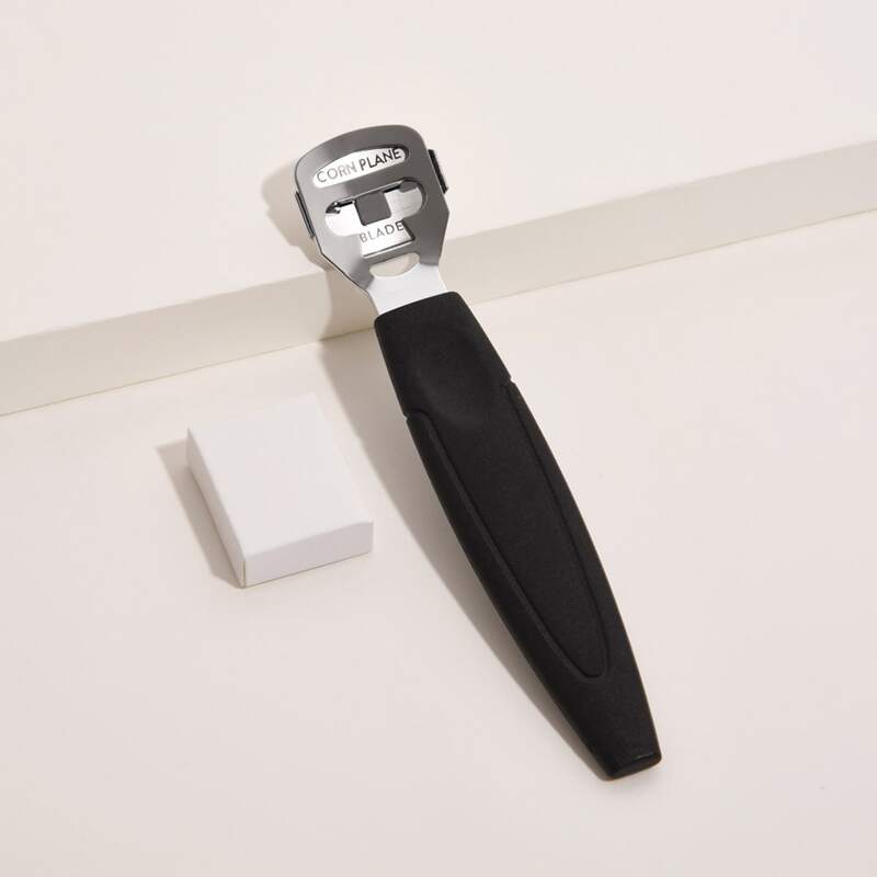 

1pc Stainless Steel Pedicure Tool & 2pcs Blade, Black