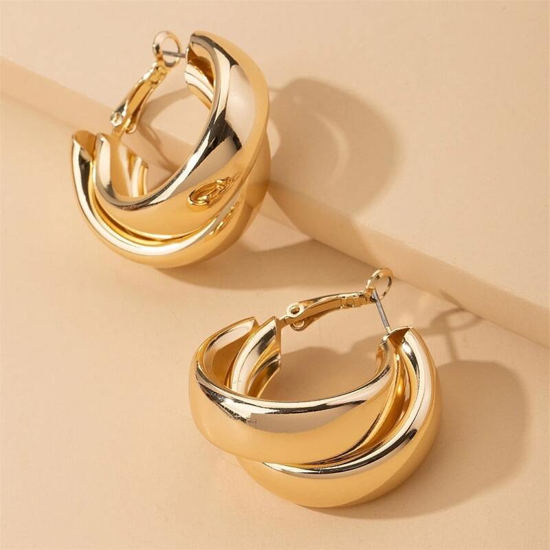 

Layered Hoop Earrings, Gold