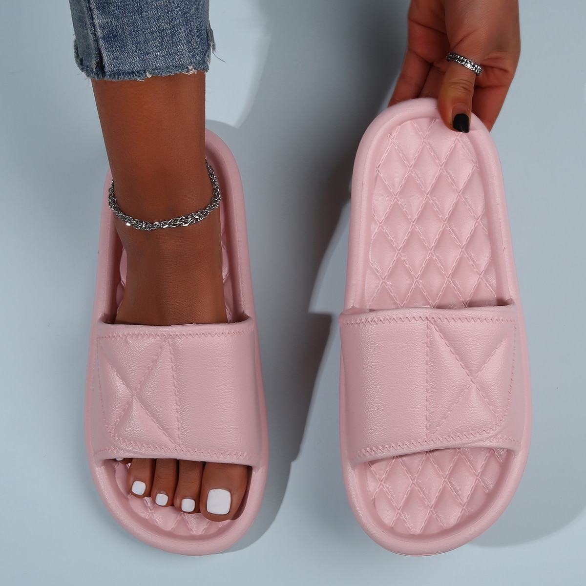 Одноцветный Институтский Тапочки & Вьетнамки