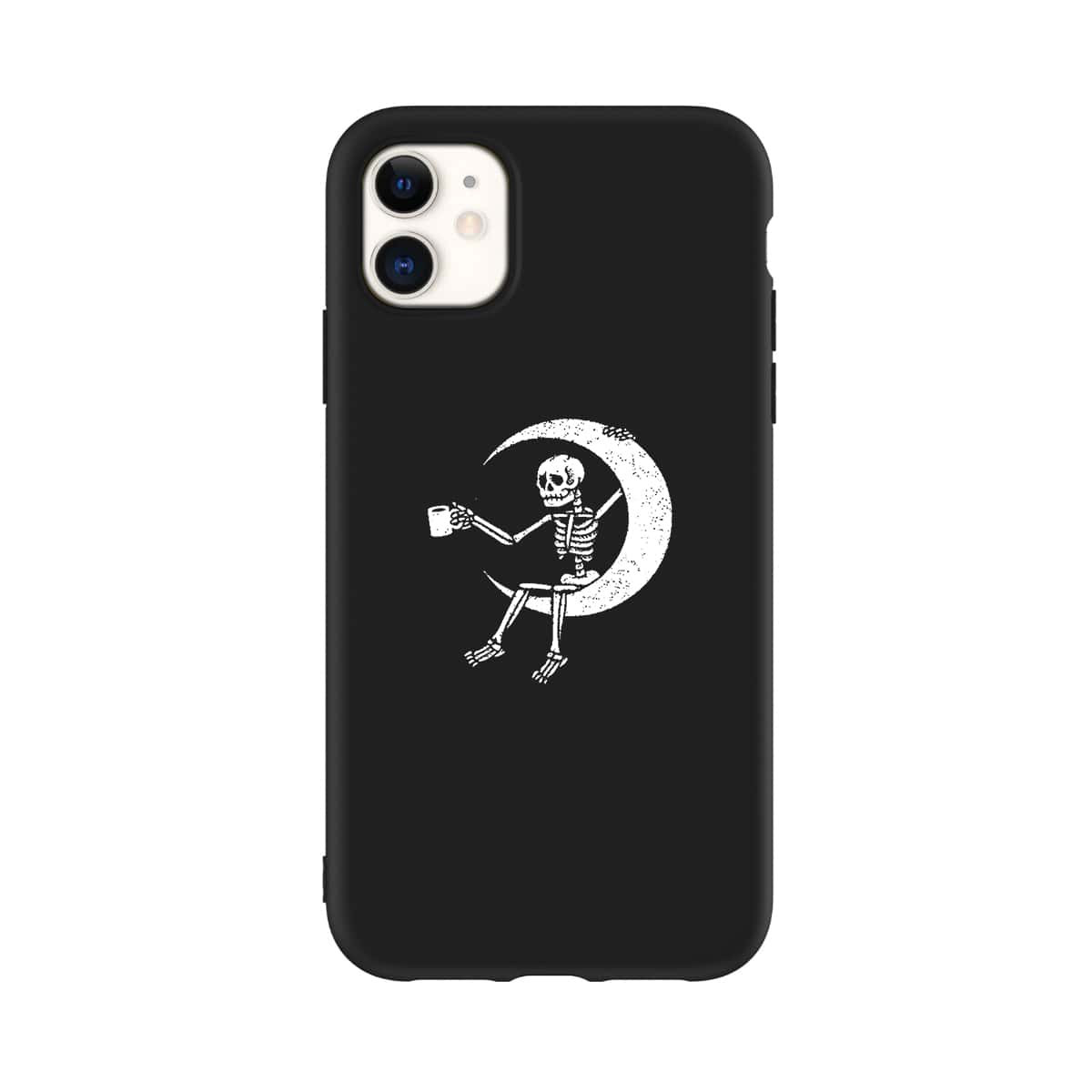 

Skeleton & Moon iPhone Case, Black