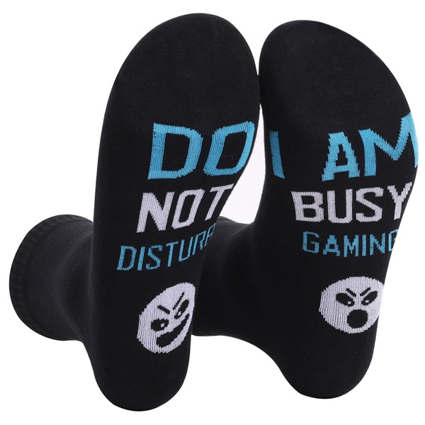 

Letter Graphic Crew Socks, Black