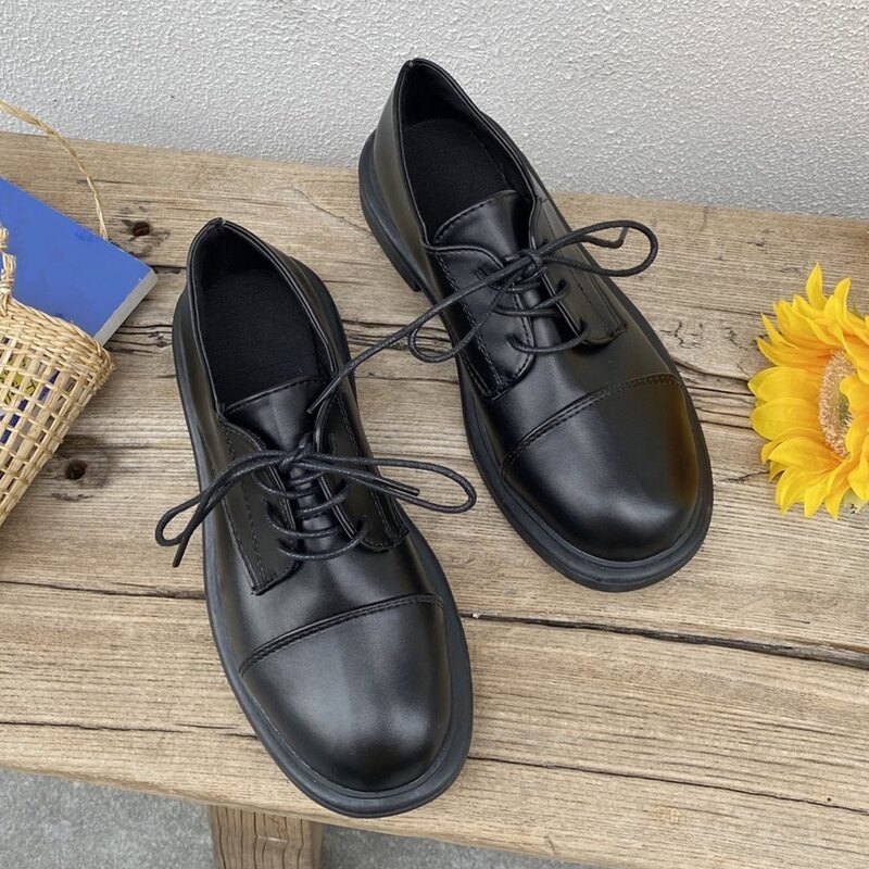 

Cap Toe Lace-up Oxfords, Black