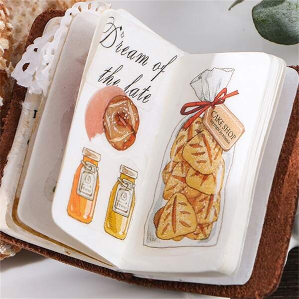 

1roll Food Pattern Random Decorative Tape, Multicolor