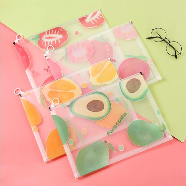 

1pc Fruit Print Random File Pocket, Multicolor