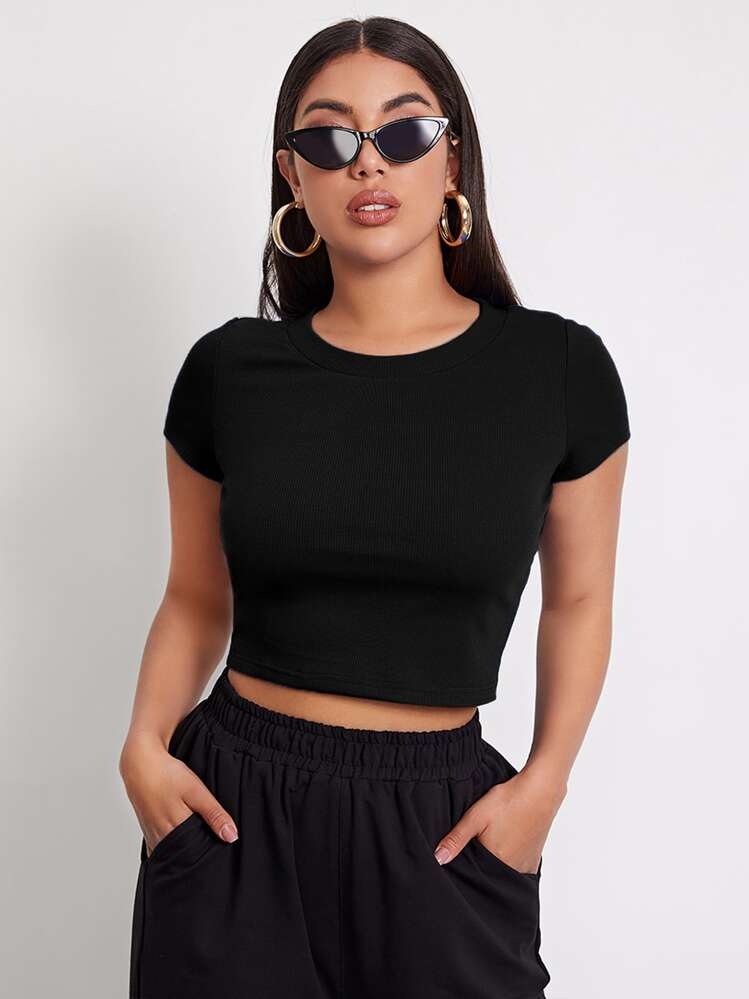ちぃ　sheller 　rib knit cropped tops Cable-Knit Cropped Knit Tank – Charming Charlie