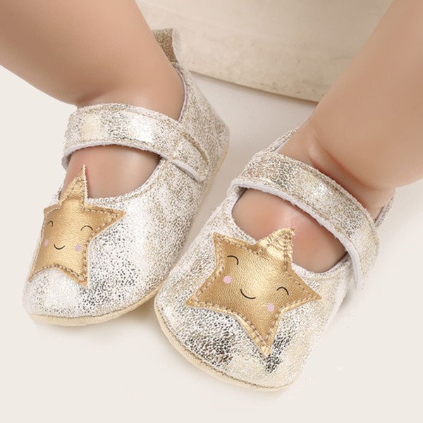 

Baby Girl Star Decor Flats, Gold
