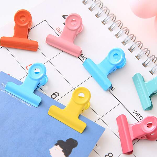 

1pc Random Color Binder Clip, Multicolor
